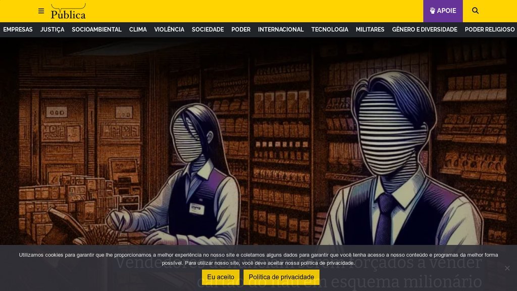 Screenshot of the Agência Pública website