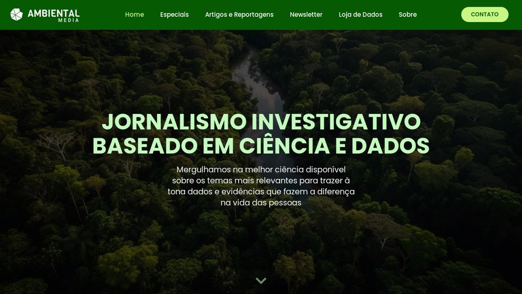 Screenshot of the Ambiental Media website