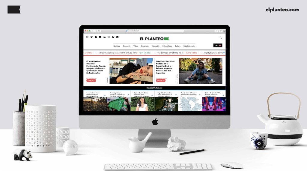 Screenshot of the El Planteo website