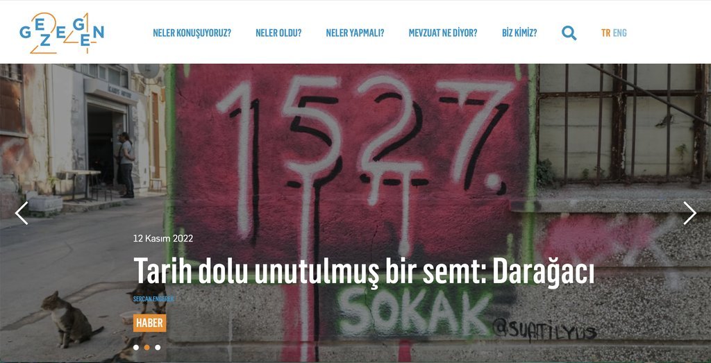 Screenshot of the Gezegen24 website