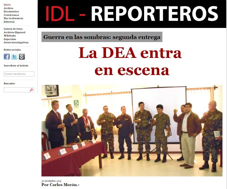 Screenshot of the Idl-Reporteros website