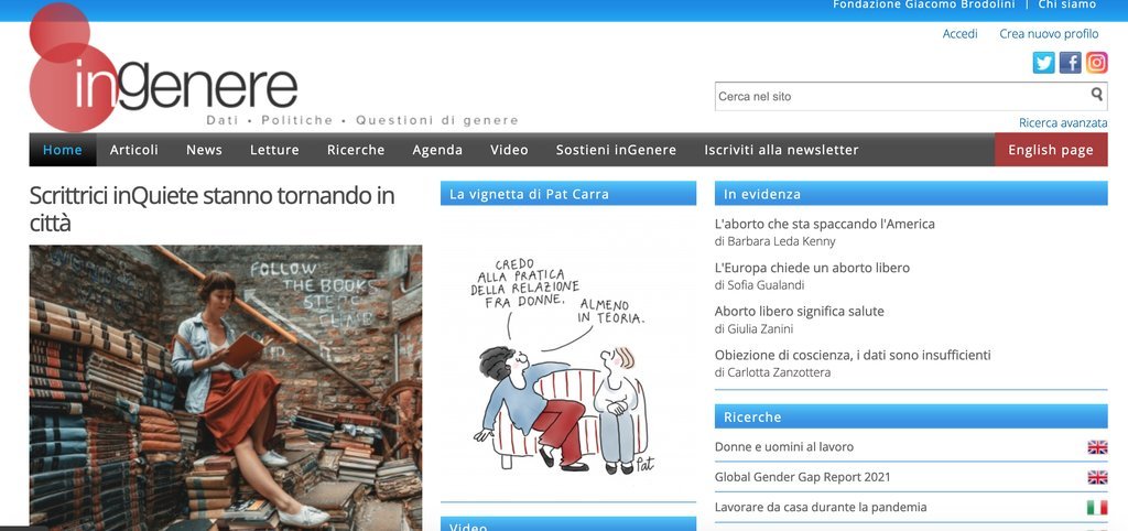 Screenshot of the inGenere website