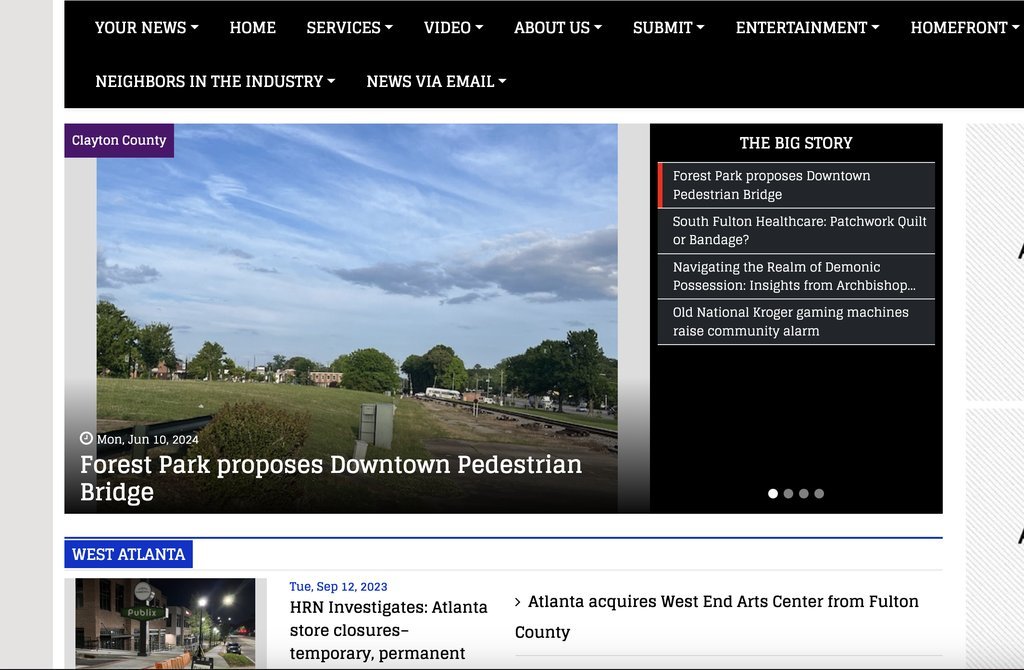 Screenshot of the My Home Rule News website