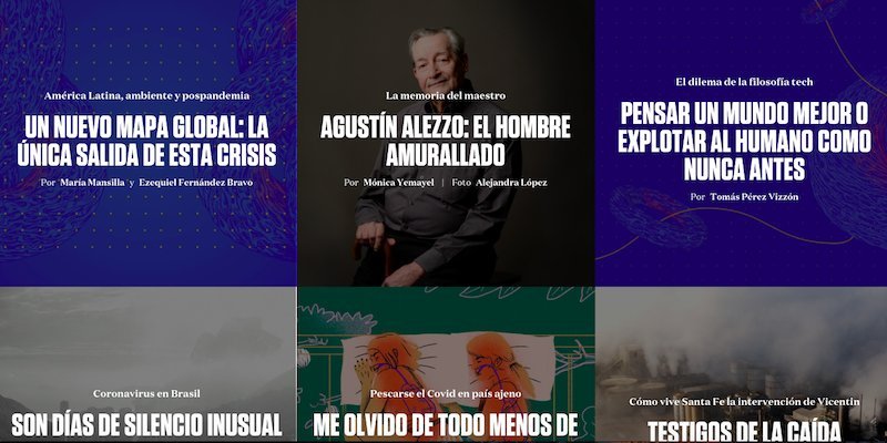Screenshot of the Revista Anfibia website