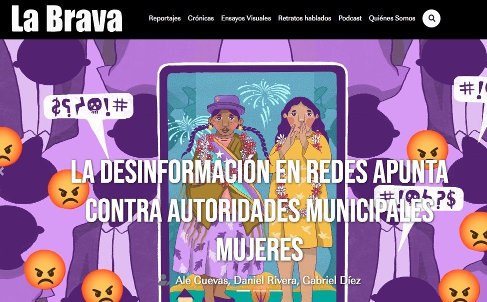 Screenshot of the Revista Digital La Brava website