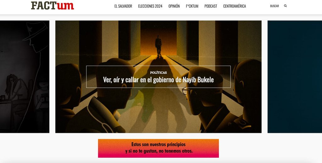 Screenshot of the Revista Factum website