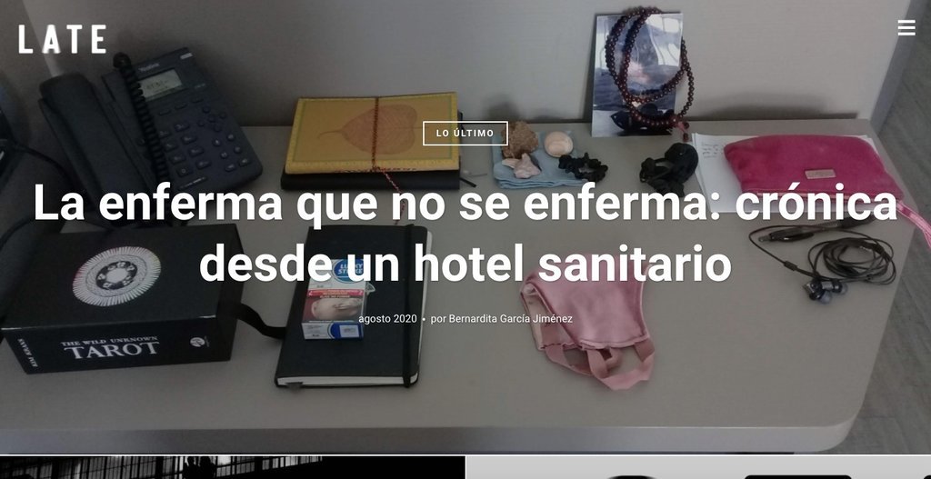 Screenshot of the Revista Late website