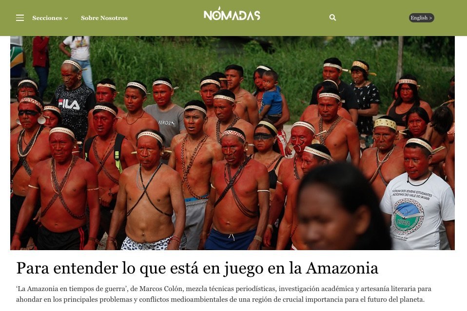 Screenshot of the Revista Nomadas website
