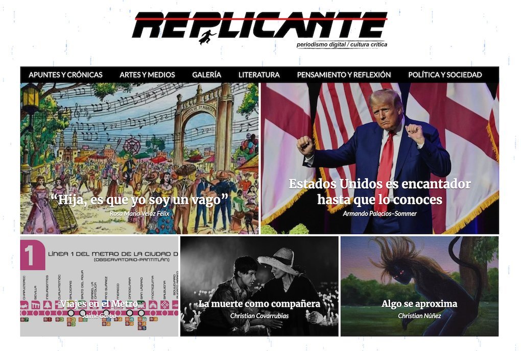 Screenshot of the Revista Replicante website
