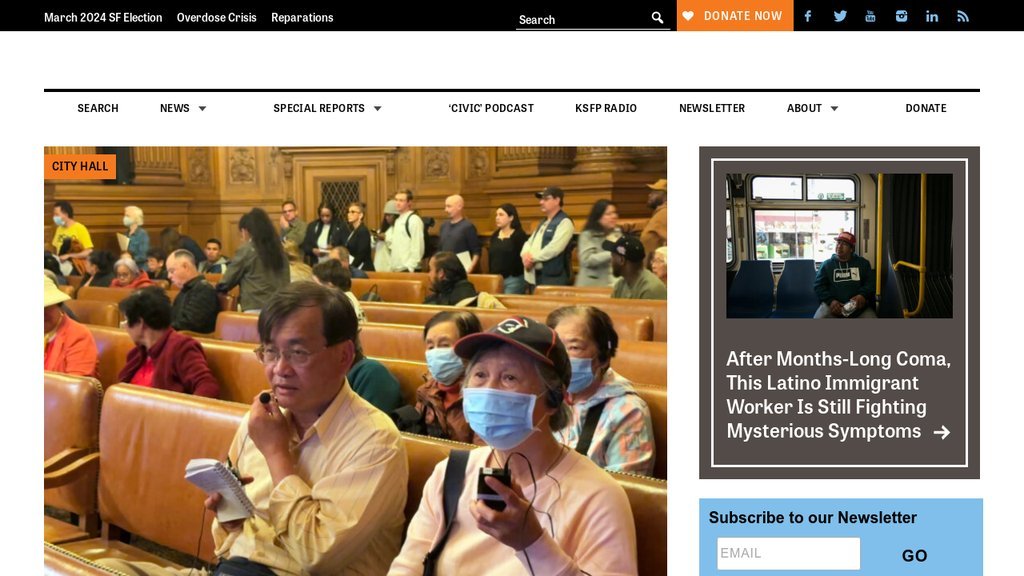 Screenshot of the San Francisco Public Press website