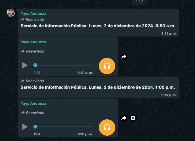 Screenshot of the Servicio De Informacion Publica (Seip) website