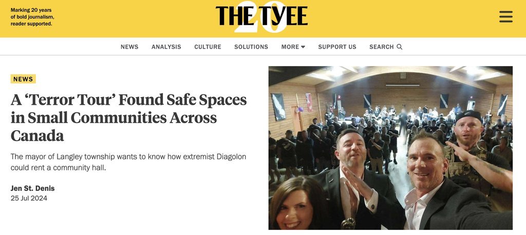 Screenshot of the The Tyee website